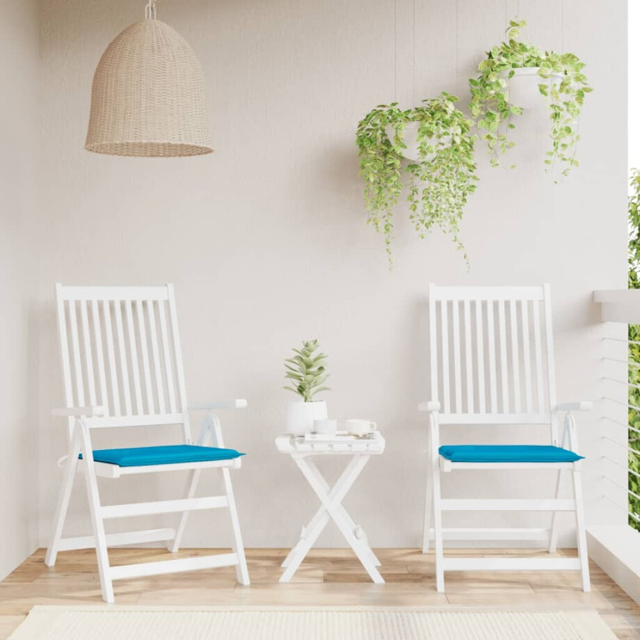 vidaXL Tuinstoelkussens 2 st 50x50x3 cm stof blauw vidaXL Tuinstoelkussens 2 st 50x50x3 cm stof blauw afbeelding 1