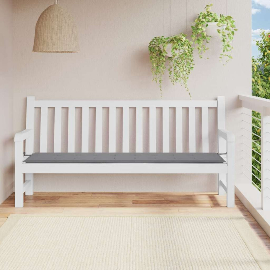 vidaXL Tuinbankkussen 200x50x4 cm oxford stof grijs afbeelding 1