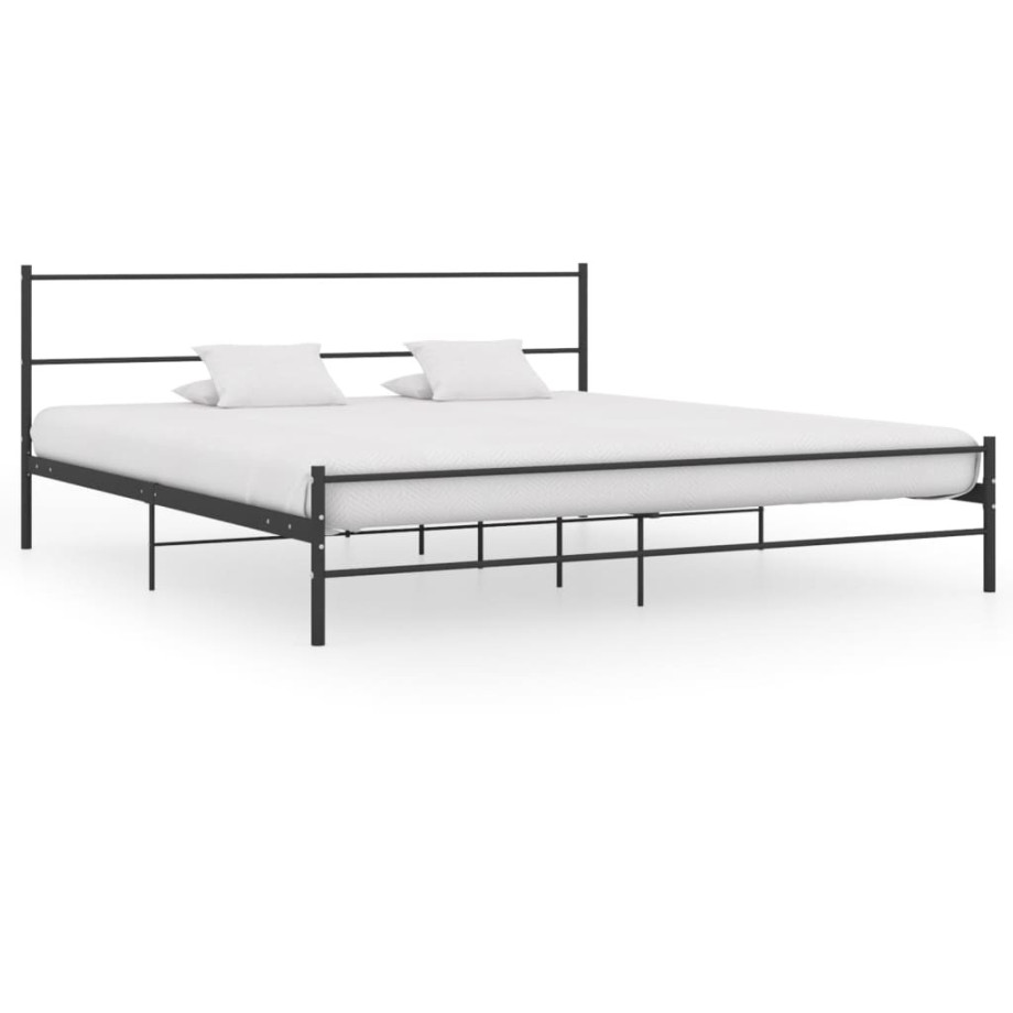 vidaXL Bedframe metaal zwart 180x200 cm afbeelding 1