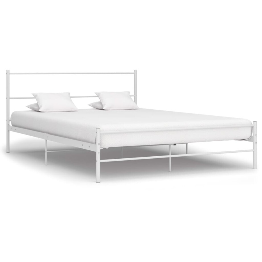 vidaXL Bedframe metaal wit 120x200 cm afbeelding 1