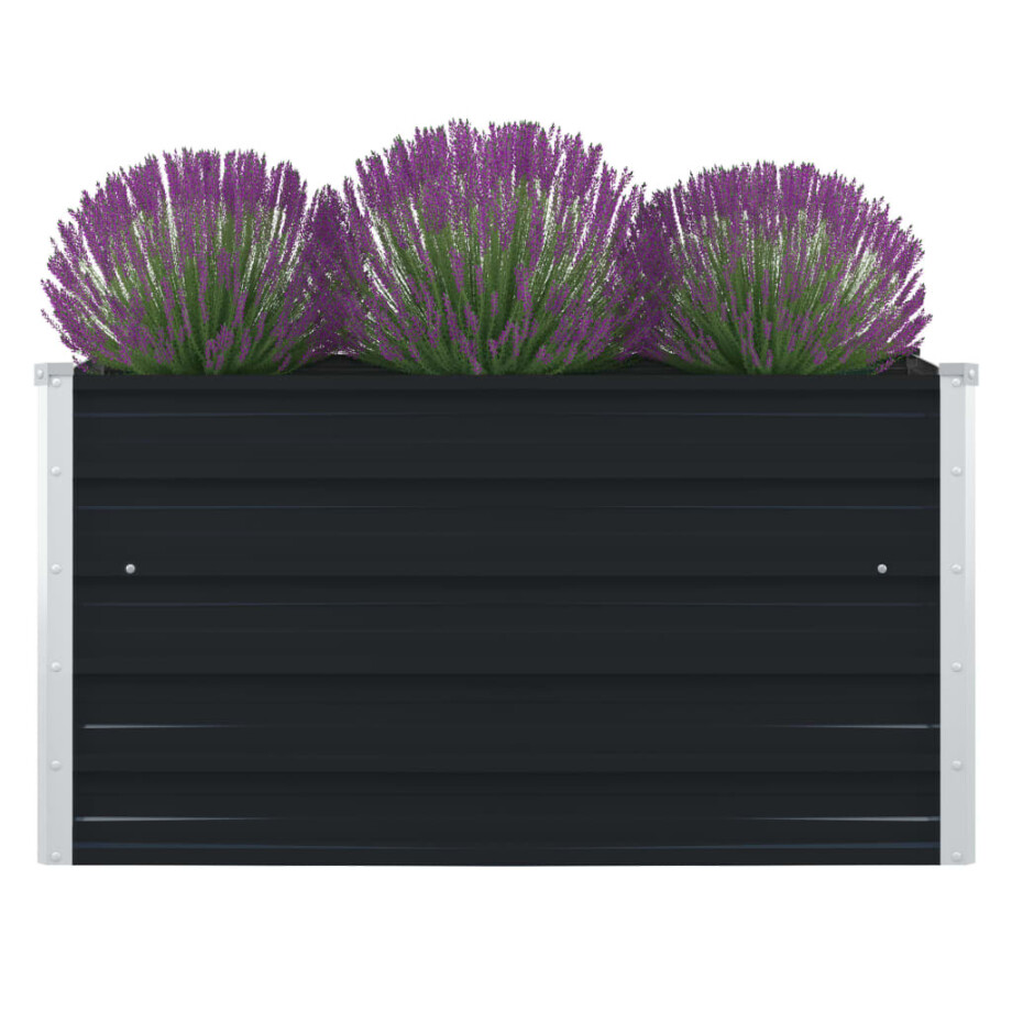 vidaXL Plantenbak verhoogd 100x100x45cm gegalvaniseerd staal antraciet vidaXL Plantenbak verhoogd 100x100x45cm gegalvaniseerd staal antraciet afbeelding 1