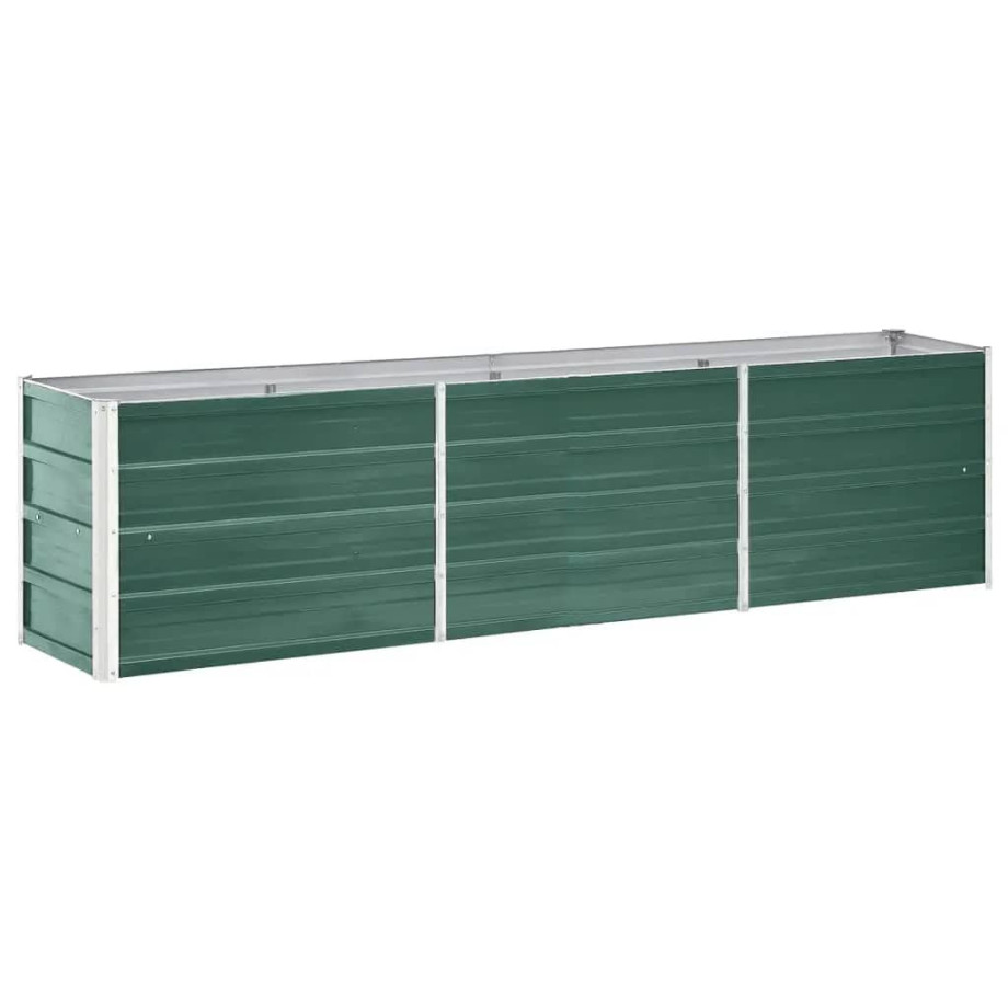 vidaXL Plantenbak verhoogd 240x40x45 cm gegalvaniseerd staal groen afbeelding 1