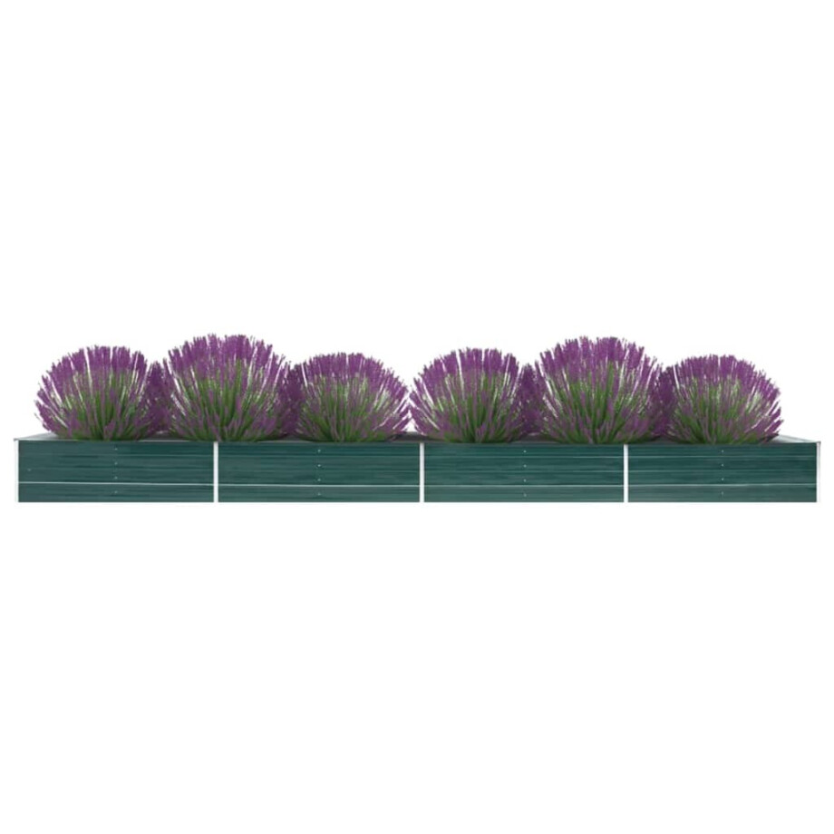 vidaXL Plantenbak verhoogd 600x80x45 cm gegalvaniseerd staal groen vidaXL Plantenbak verhoogd 600x80x45 cm gegalvaniseerd staal groen afbeelding 1
