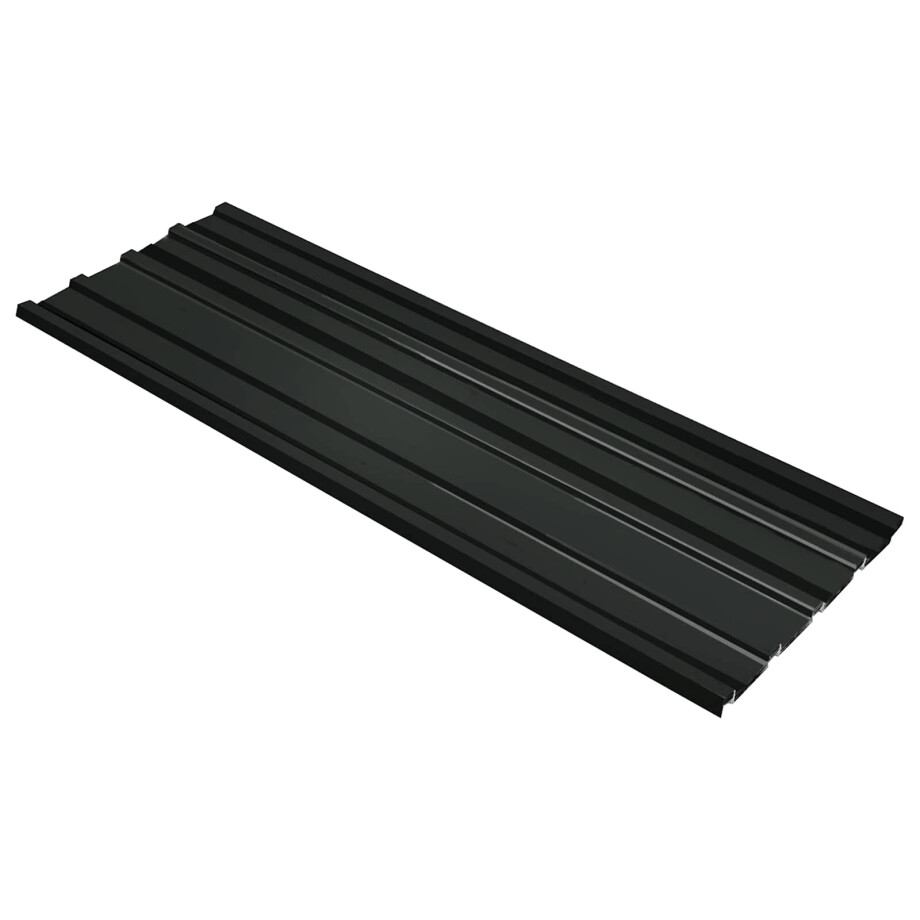 vidaXL Dakpaneel 12 pcs Antraciet 129 x 45 cm Gegalvaniseerd staal afbeelding 1