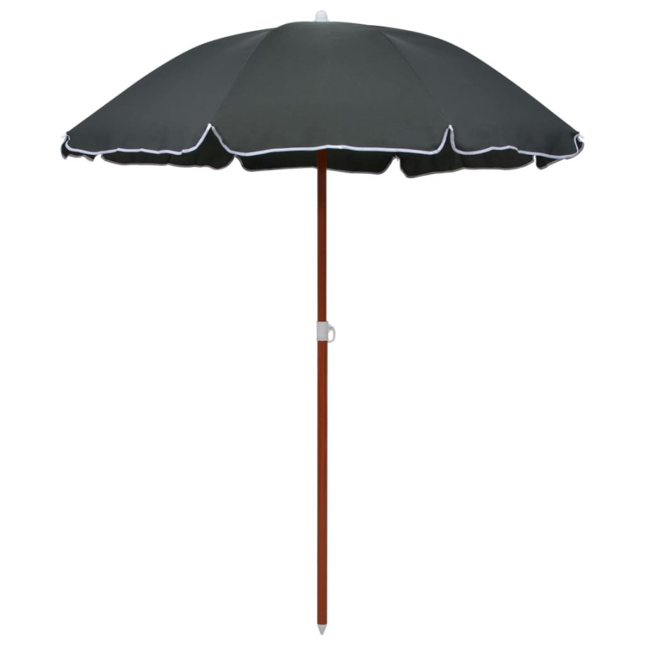 vidaXL Parasol met stalen paal 180 cm antracietkleurig afbeelding 1