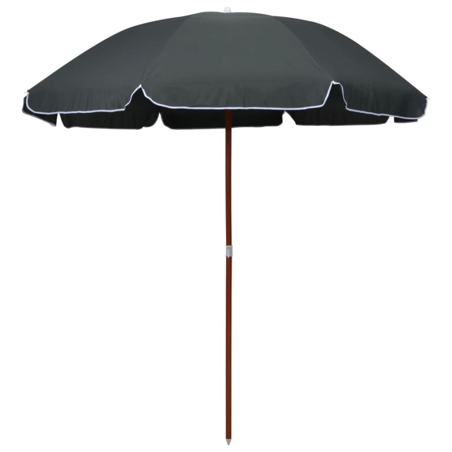 vidaXL Parasol met stalen paal 240 cm antracietkleurig afbeelding 1