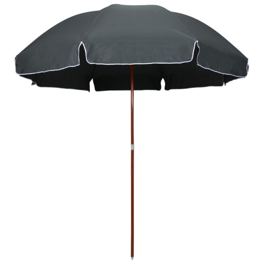 vidaXL Parasol met stalen paal 300 cm antracietkleurig afbeelding 1