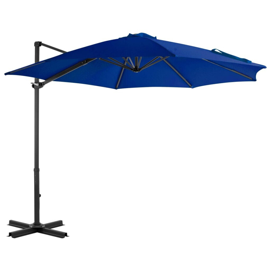vidaXL Zweefparasol met aluminium paal 300 cm azuurblauw vidaXL Zweefparasol met aluminium paal 300 cm azuurblauw afbeelding 1