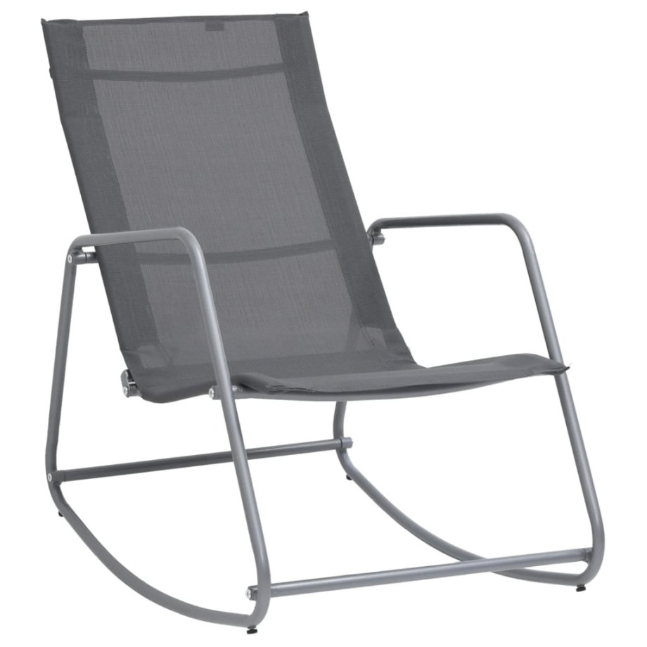 vidaXL Tuinschommelstoel 95x54x85 cm textileen grijs afbeelding 1