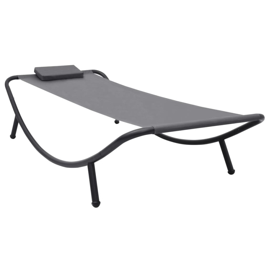 vidaXL Tuinbed 200x90 cm staal grijs afbeelding 1