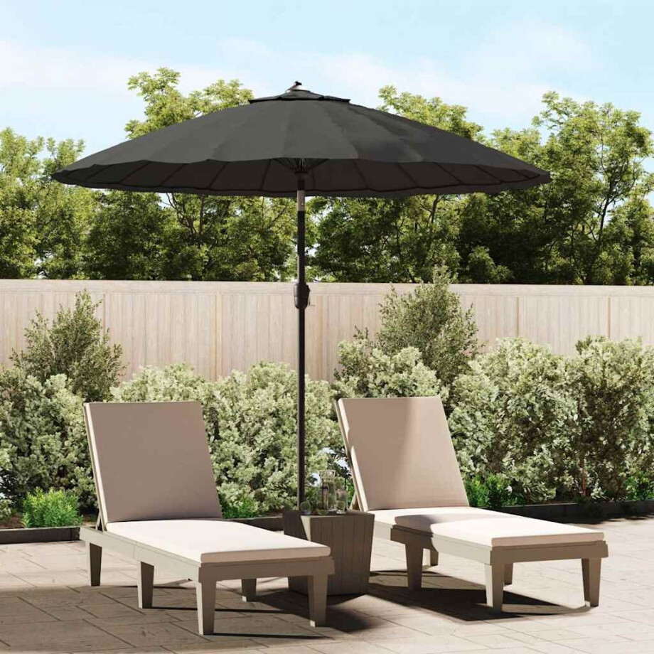 vidaXL Parasol met aluminium paal 270 cm antraciet afbeelding 1
