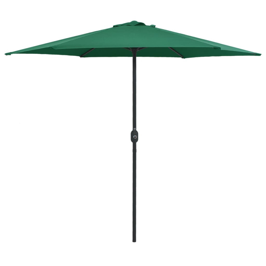 vidaXL Parasol met aluminium paal 270x246 cm groen afbeelding 1