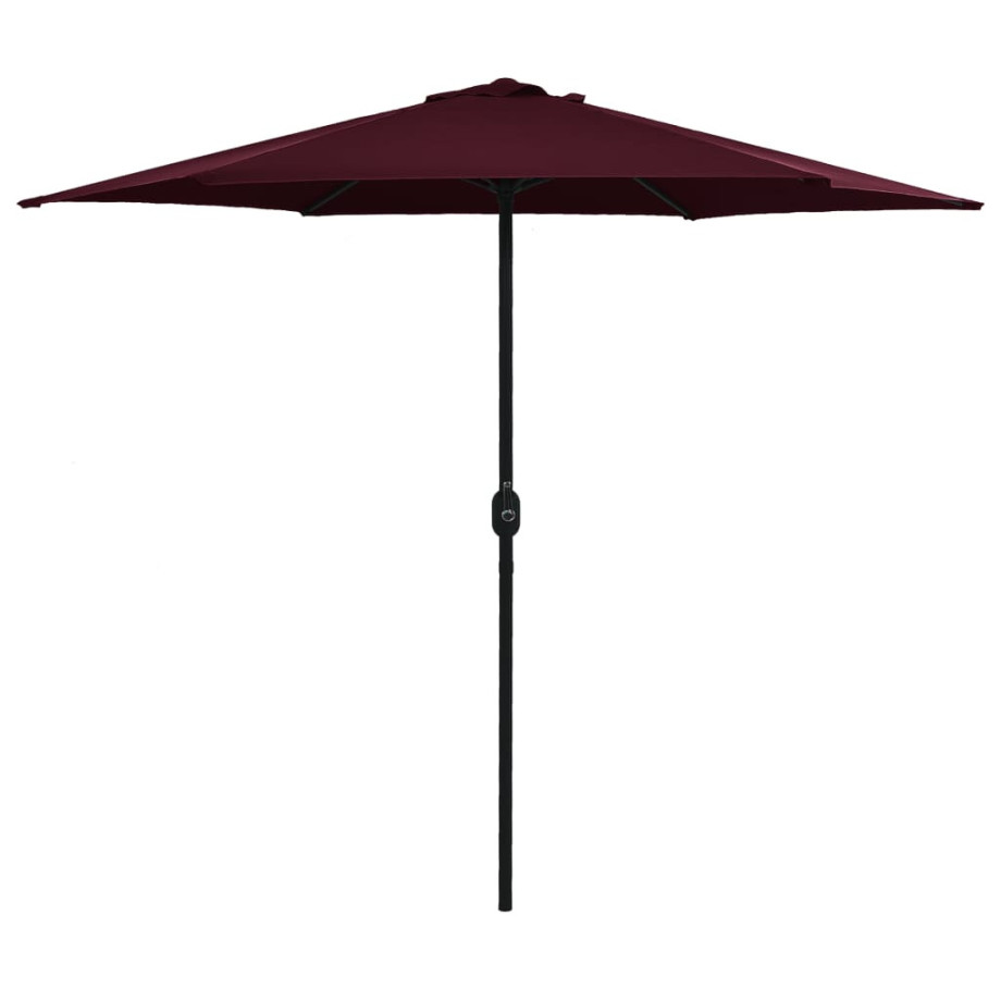 vidaXL Parasol met aluminium paal 270x246 cm bordeauxrood afbeelding 1