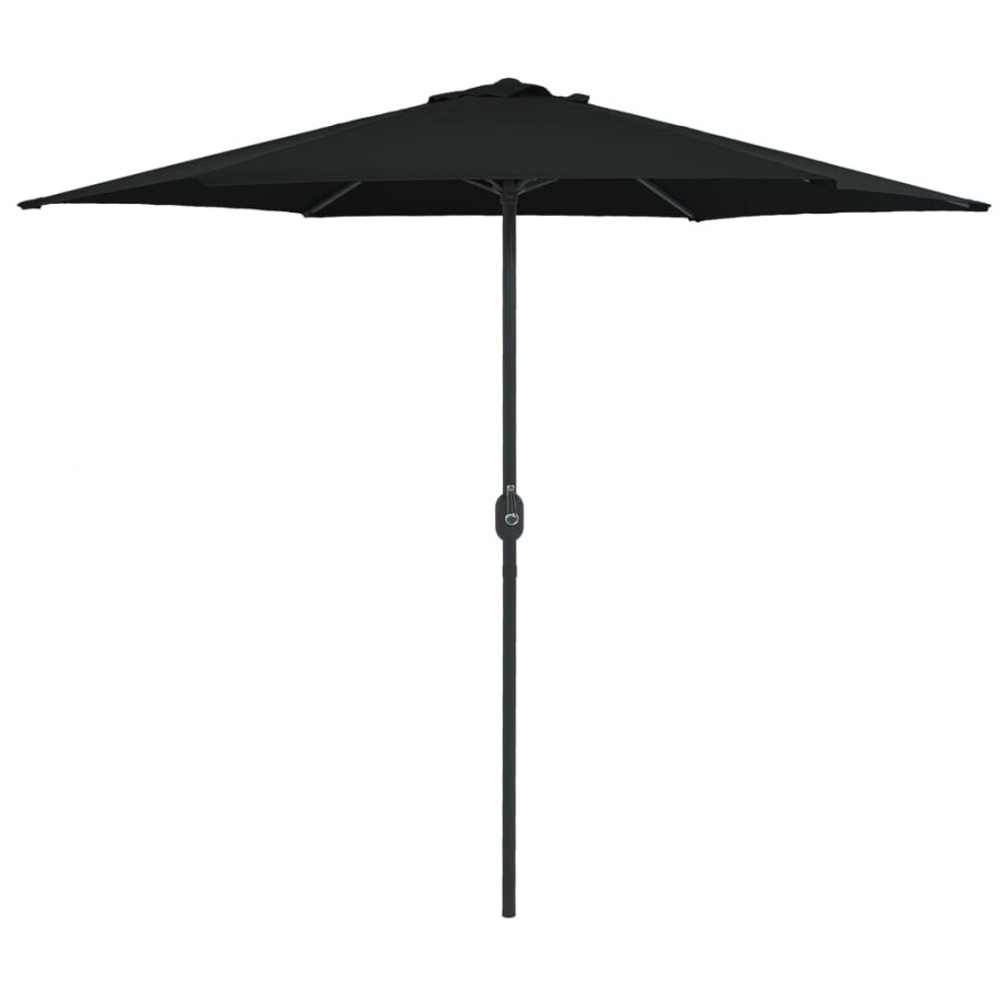 vidaXL Parasol met aluminium paal 270x246 cm zwart afbeelding 1