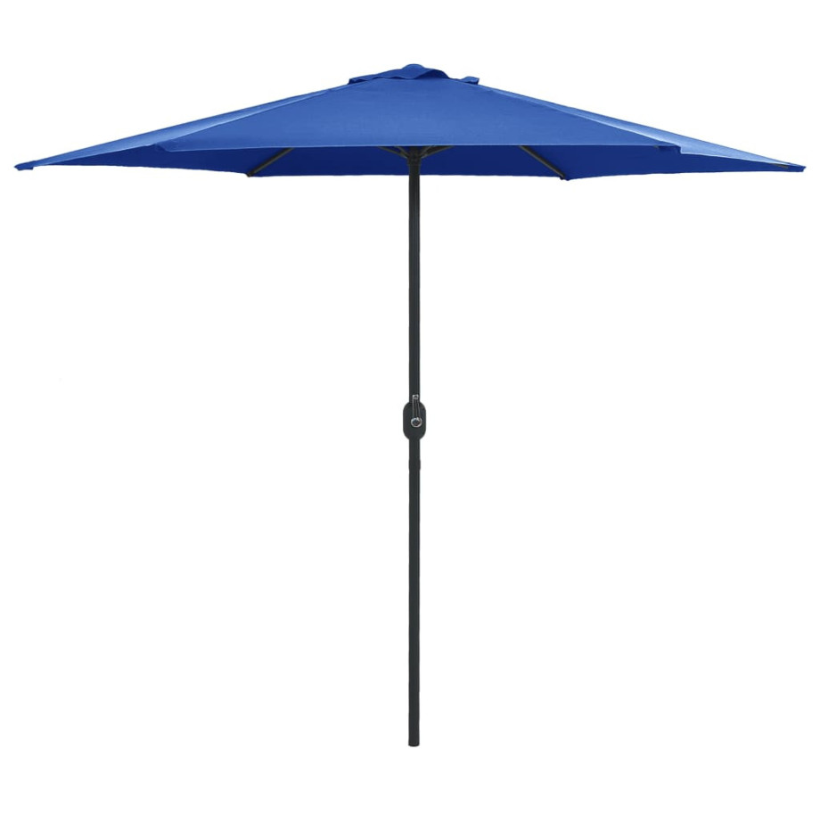 vidaXL Parasol met aluminium paal 270x246 cm azuurblauw afbeelding 1