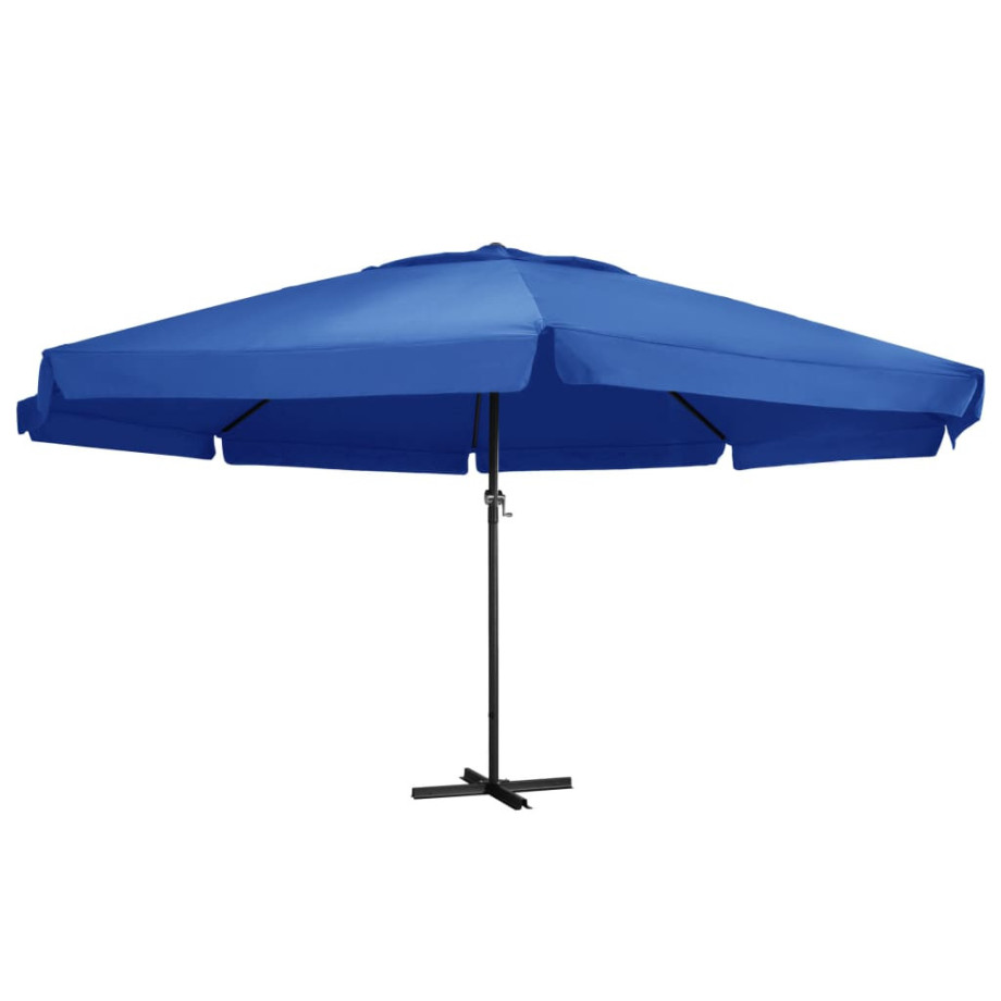 vidaXL Parasol met aluminium paal 500 cm azuurblauw afbeelding 1