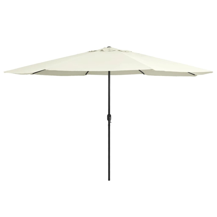 vidaXL Parasol met metalen paal 390 cm zandwit afbeelding 1