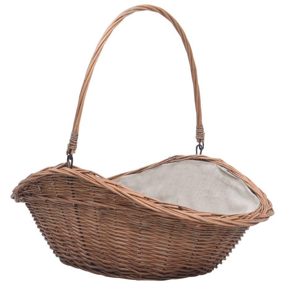 vidaXL Houtmand met handvat 60x44x55 cm natuurlijk wilgenhout vidaXL Houtmand met handvat 60x44x55 cm natuurlijk wilgenhout afbeelding 1