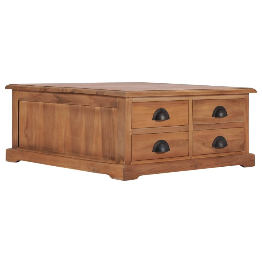 vidaXL Salontafel 68x68x30 cm massief teakhout vidaXL Salontafel 68x68x30 cm massief teakhout afbeelding 1