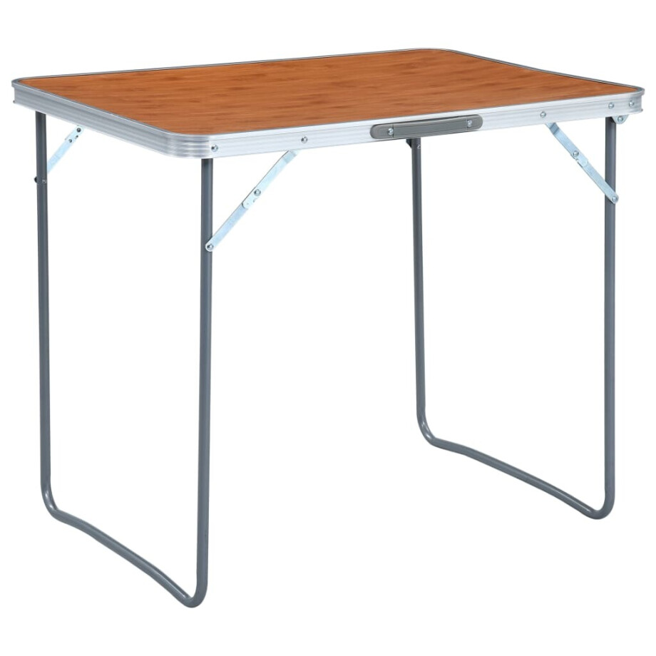 vidaXL Campingtafel inklapbaar met metalen frame 80x60 cm afbeelding 1
