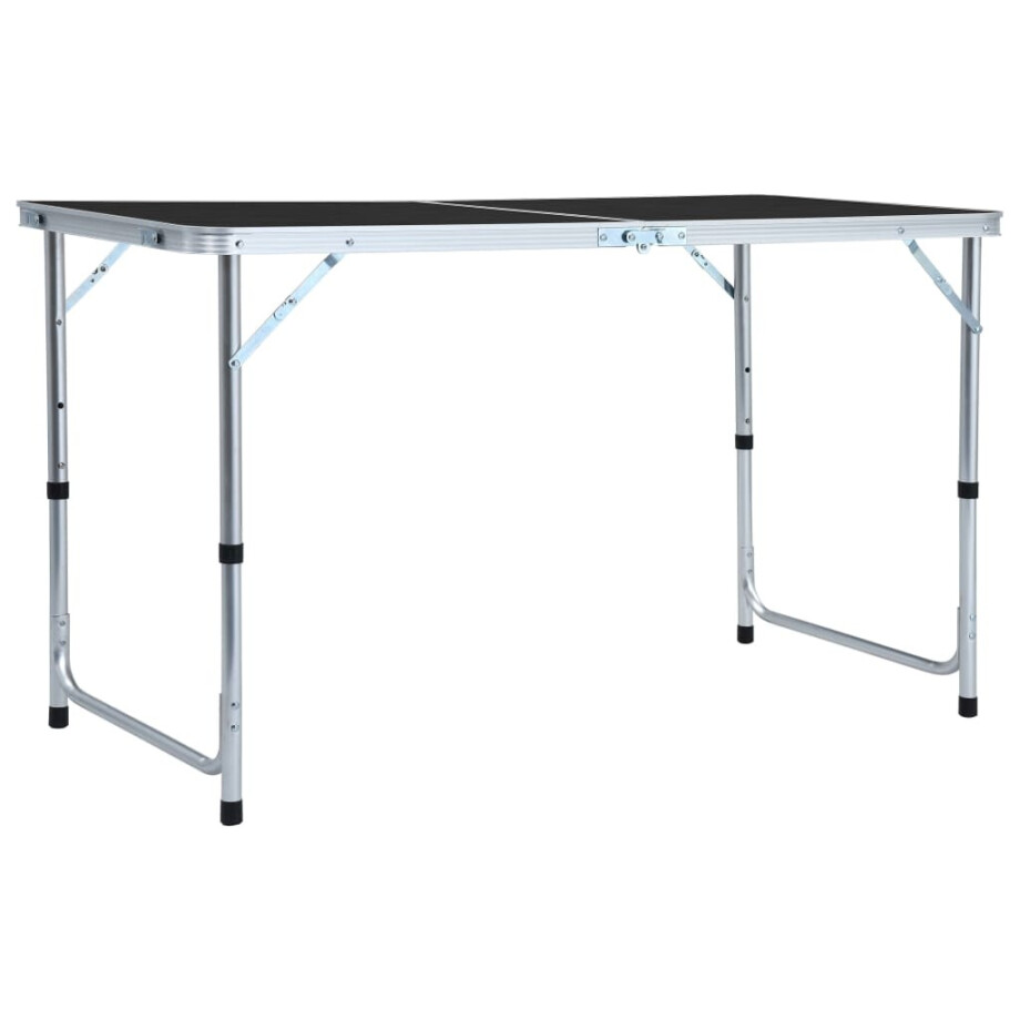 vidaXL Campingtafel inklapbaar 120x60 cm aluminium grijs afbeelding 1