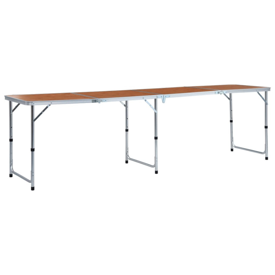 vidaXL Campingtafel inklapbaar 240x60 cm aluminium afbeelding 1