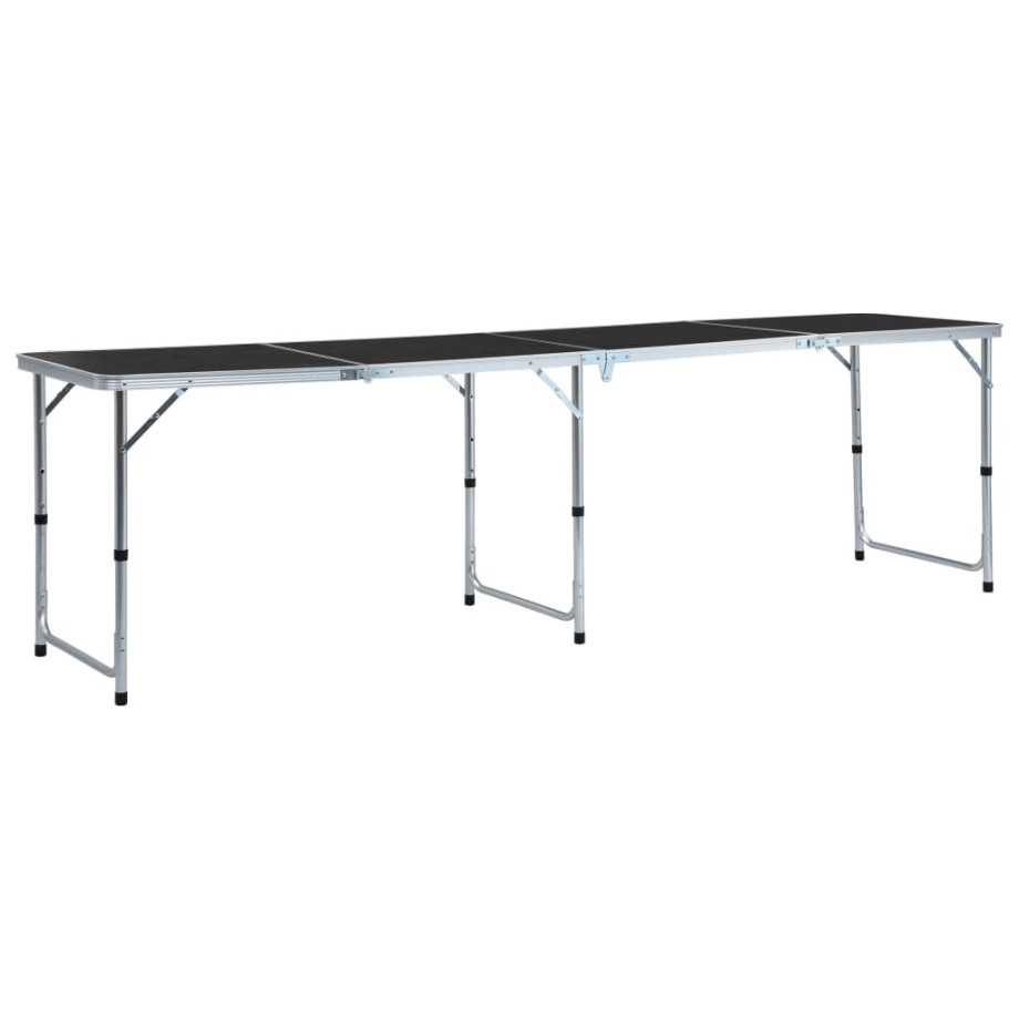 vidaXL Campingtafel inklapbaar 240x60 cm aluminium grijs afbeelding 1