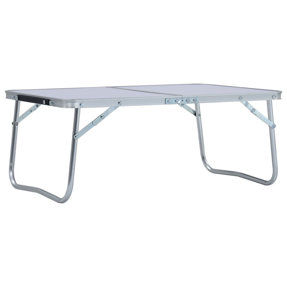 vidaXL Campingtafel inklapbaar 60x40 cm aluminium wit afbeelding 1