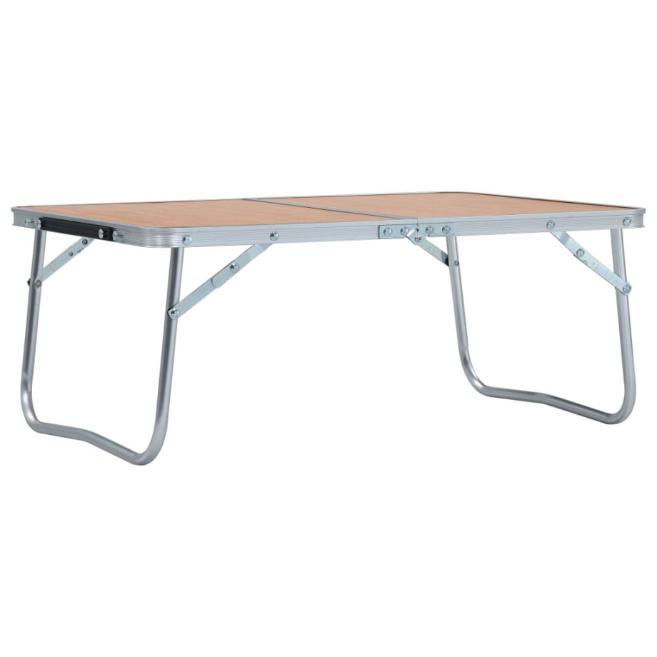 vidaXL Campingtafel inklapbaar 60x40 cm aluminium bruin afbeelding 1