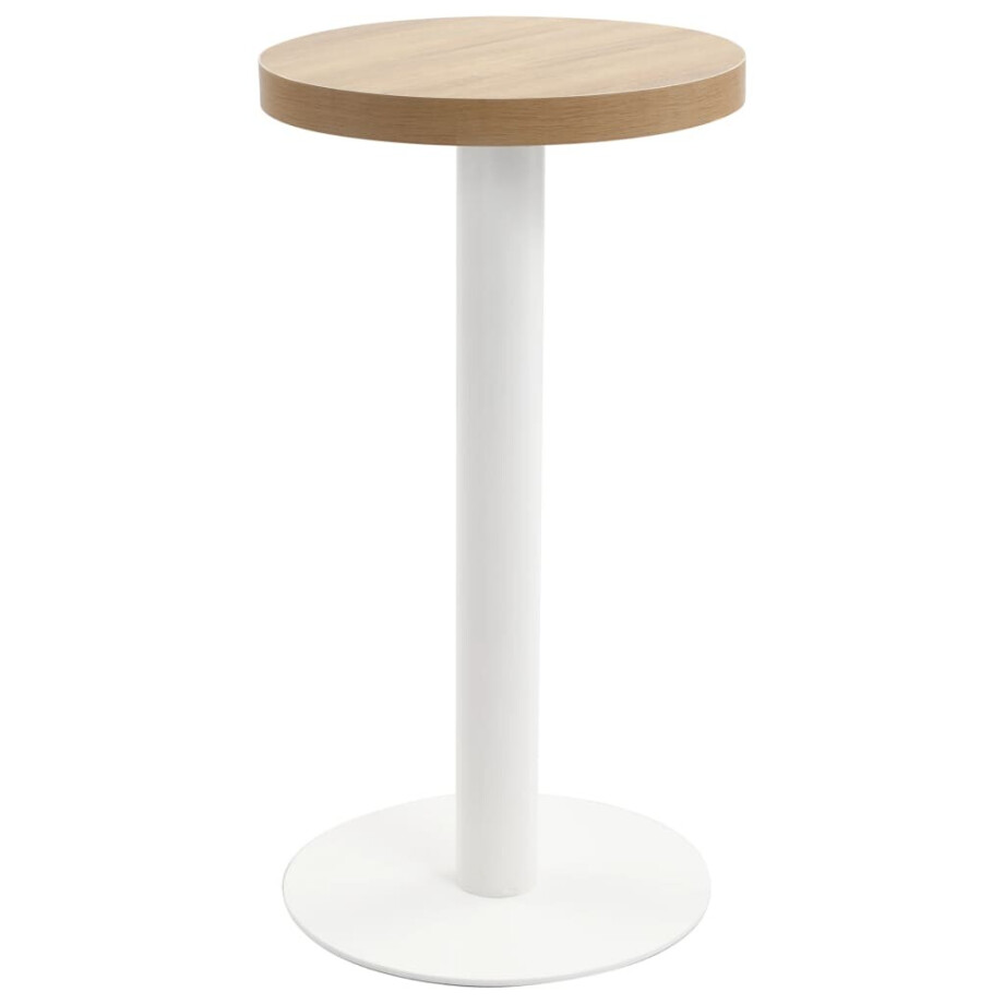 vidaXL Bistrotafel 40 cm MDF lichtbruin afbeelding 1