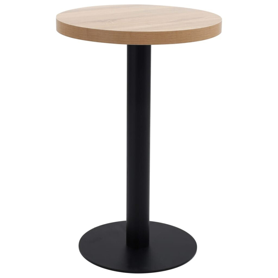 vidaXL Bistrotafel 50 cm MDF lichtbruin afbeelding 1