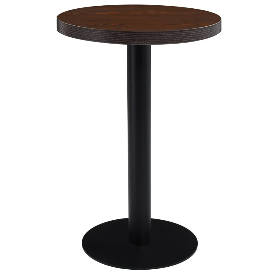vidaXL Bistrotafel 50 cm MDF donkerbruin afbeelding 1