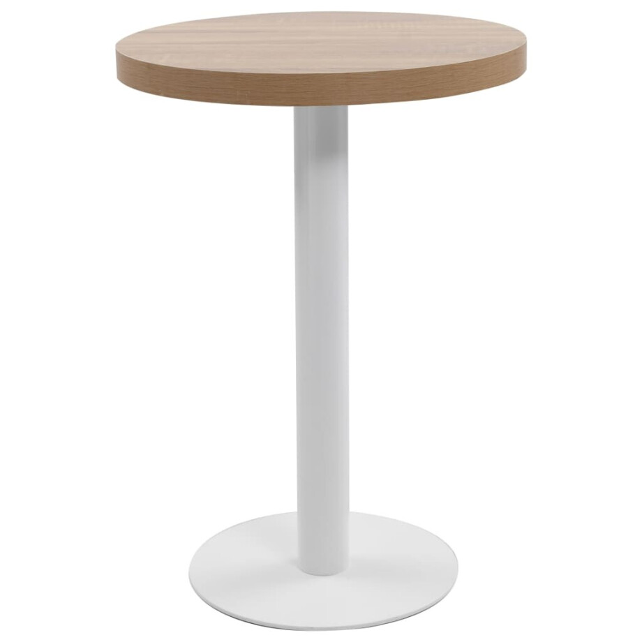 vidaXL Bistrotafel 60 cm MDF lichtbruin afbeelding 1