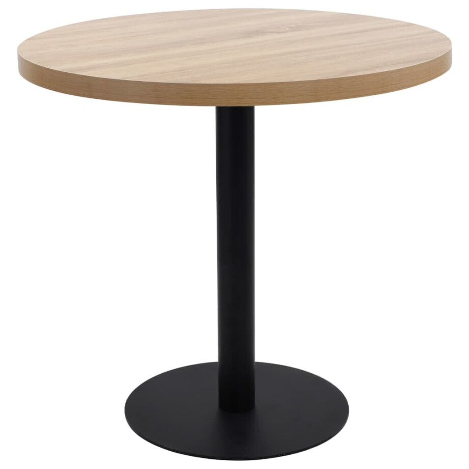 vidaXL Bistrotafel 80 cm MDF lichtbruin vidaXL Bistrotafel 80 cm MDF lichtbruin afbeelding 1