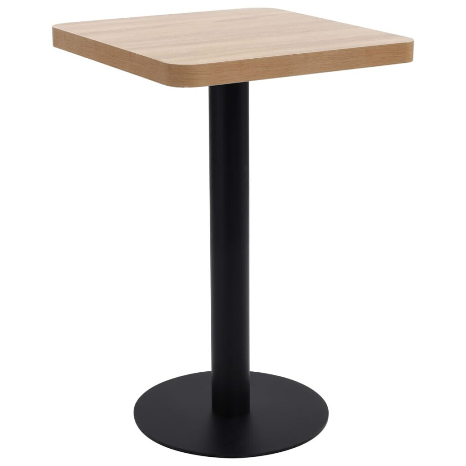 vidaXL Bistrotafel 50x50 cm MDF lichtbruin vidaXL Bistrotafel 50x50 cm MDF lichtbruin afbeelding 1
