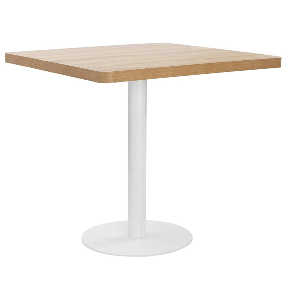 vidaXL Bistrotafel 80x80 cm MDF lichtbruin vidaXL Bistrotafel 80x80 cm MDF lichtbruin afbeelding 1