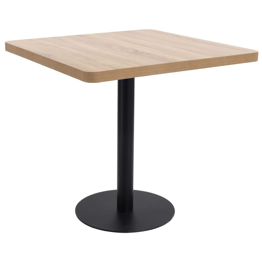 vidaXL Bistrotafel 80x80 cm MDF lichtbruin vidaXL Bistrotafel 80x80 cm MDF lichtbruin afbeelding 1