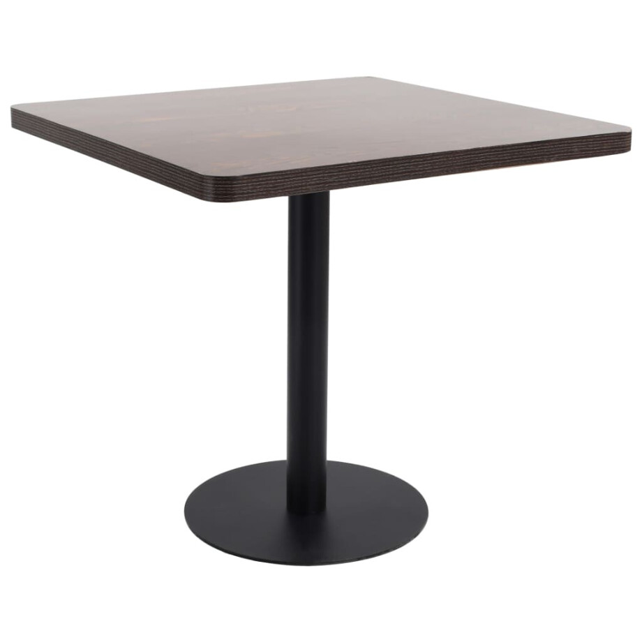 vidaXL Bistrotafel 80x80 cm MDF donkerbruin vidaXL Bistrotafel 80x80 cm MDF donkerbruin afbeelding 1