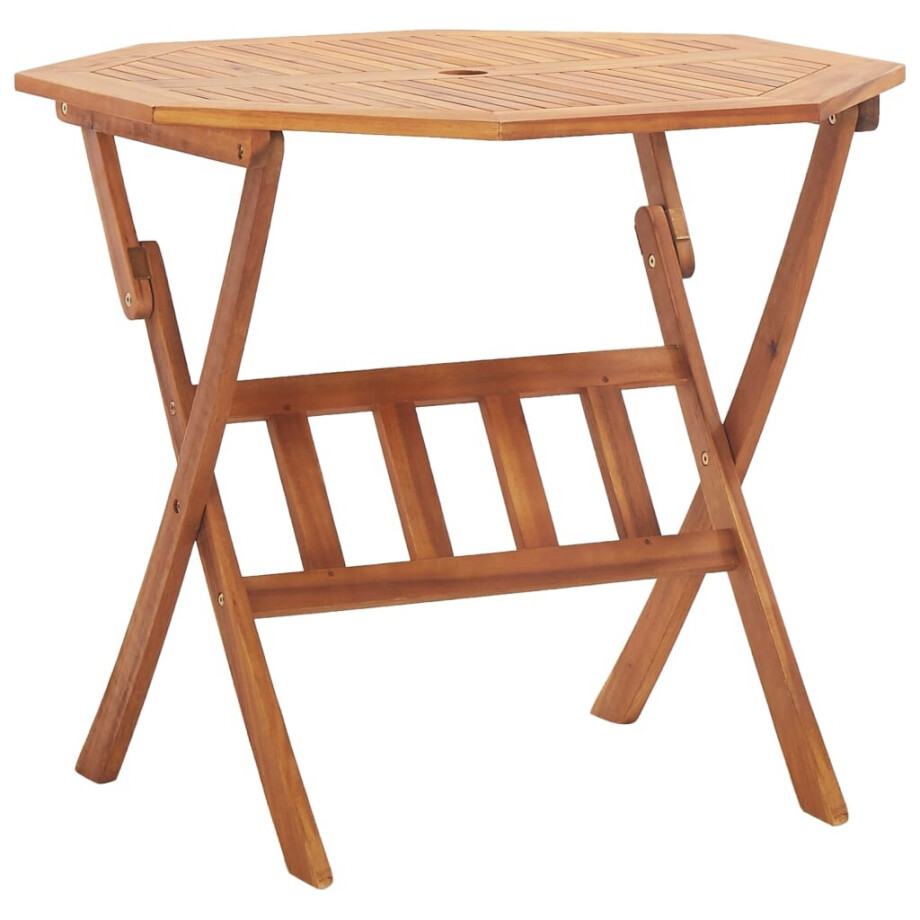 vidaXL Tuintafel inklapbaar 90x75 cm massief acaciahout afbeelding 1