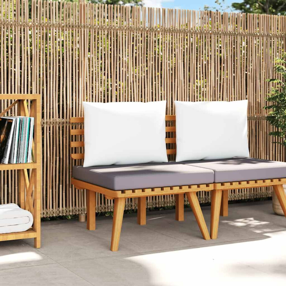 vidaXL Tuinstoel met kussens massief acaciahout vidaXL Tuinstoel met kussens massief acaciahout afbeelding 1