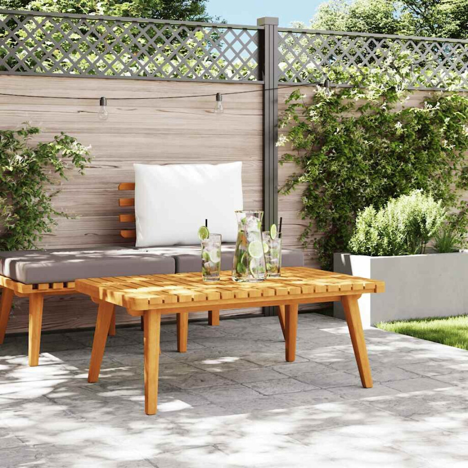 vidaXL Tuintafel 90x55x35 cm massief acaciahout afbeelding 1