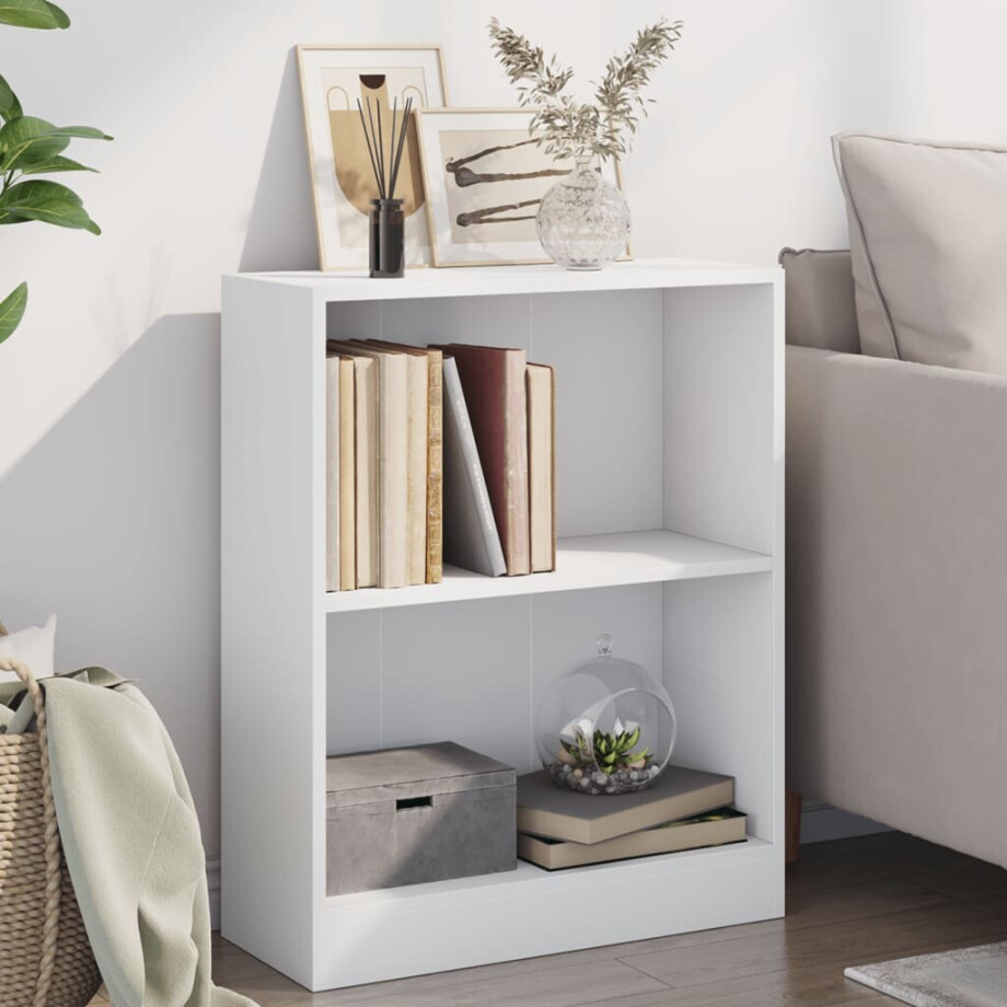 vidaXL Boekenkast 60x24x76 cm bewerkt hout wit afbeelding 1
