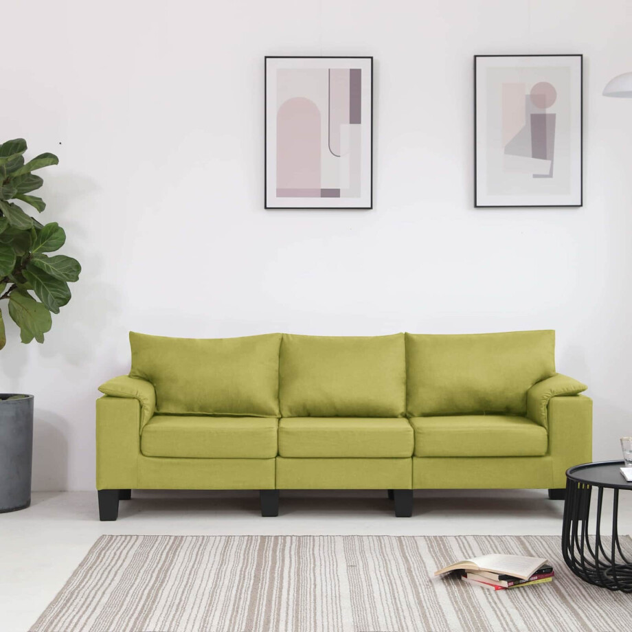 vidaXL Bank Groen Stof afbeelding 1