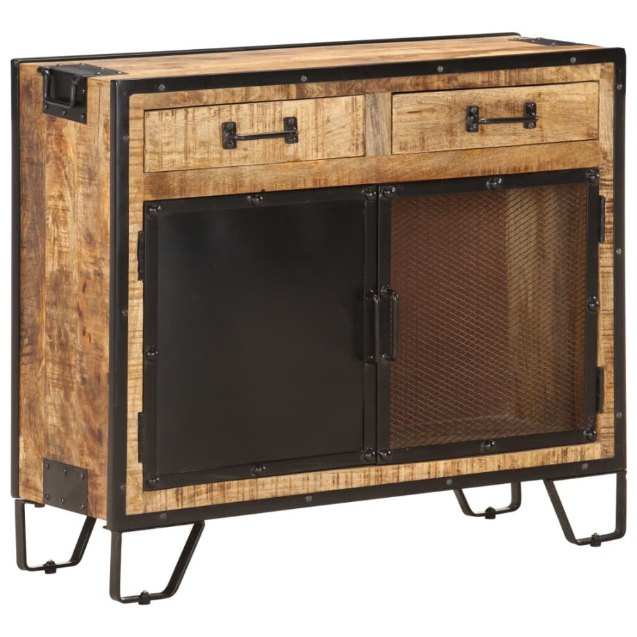 vidaXL Dressoir 80x31x71 cm massief ruw mangohout afbeelding 1