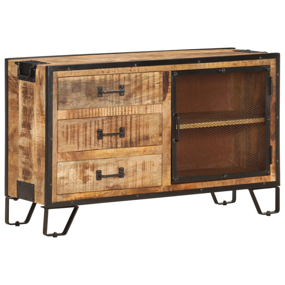 vidaXL Dressoir 100x31x60 cm massief ruw mangohout afbeelding 1