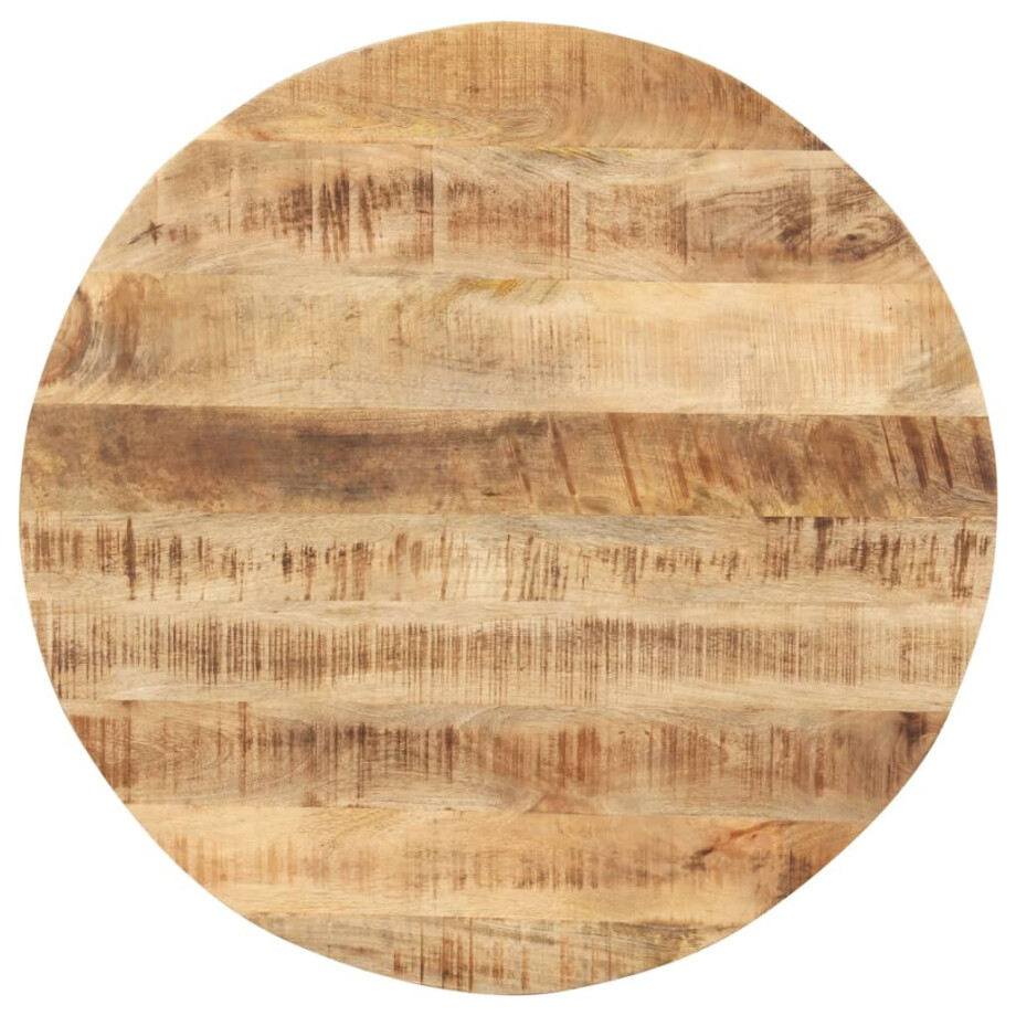 vidaXL Tafelblad rond 15-16 mm 60 cm massief mangohout afbeelding 1