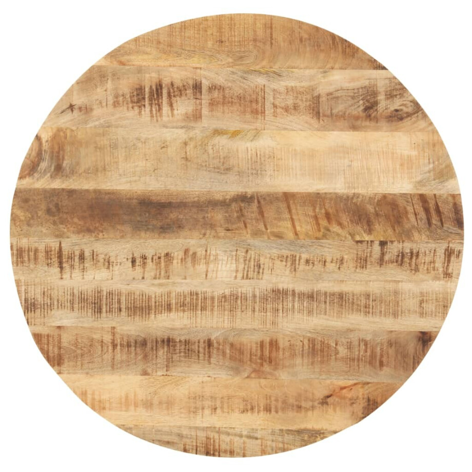 vidaXL Tafelblad rond 25-27 mm 40 cm massief mangohout afbeelding 1