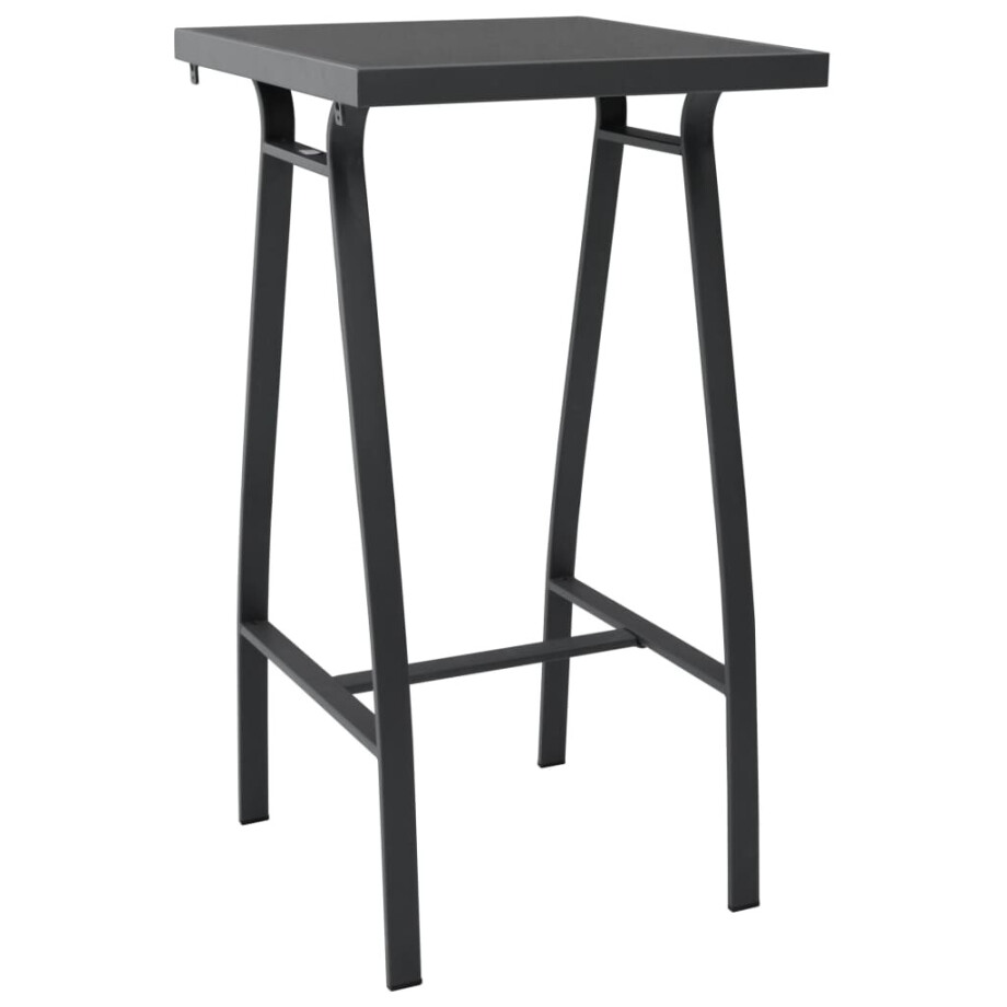 vidaXL Tuinbartafel 60x60x110 cm gehard glas zwart vidaXL Tuinbartafel 60x60x110 cm gehard glas zwart afbeelding 1