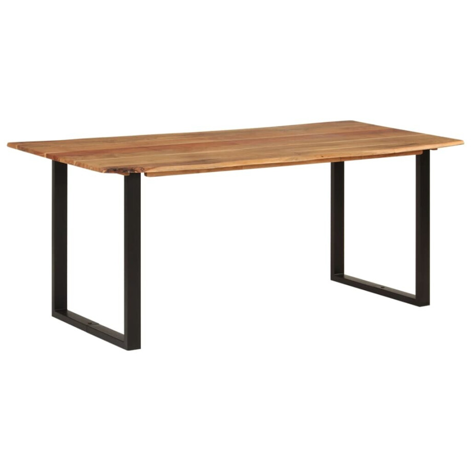 vidaXL Eettafel 180x90x76 cm massief acaciahout afbeelding 1