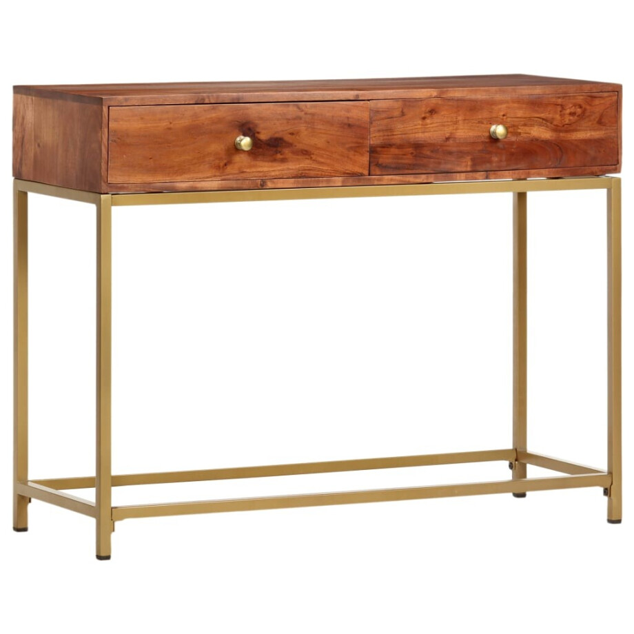 vidaXL Wandtafel 100x35x76 cm massief acaciahout afbeelding 1